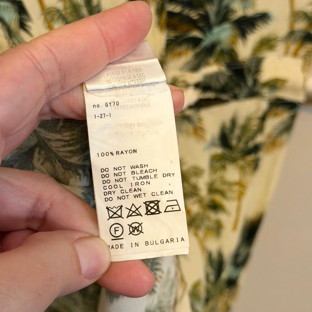 My Sunday Morning Romper M/L Green Beach Tropical Palm Tree Summer Vacation Boho - Picture 11 of 11